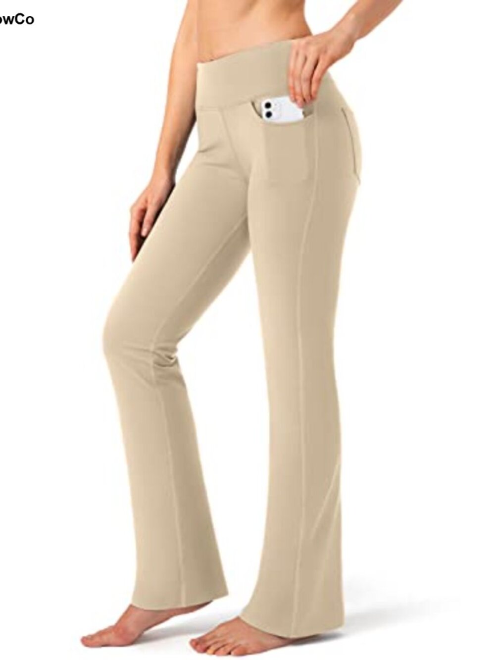 Women's High Waist Flare Leggings with Pockets Yoga Dress Pants Bootcut Work